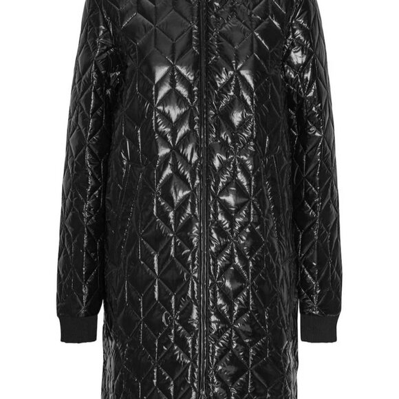 NWT ILSE JACOBSEN GLOSSY ART06 BURGUNDY QUILTED JACKET, sz EU38 - Picture 10 of 12